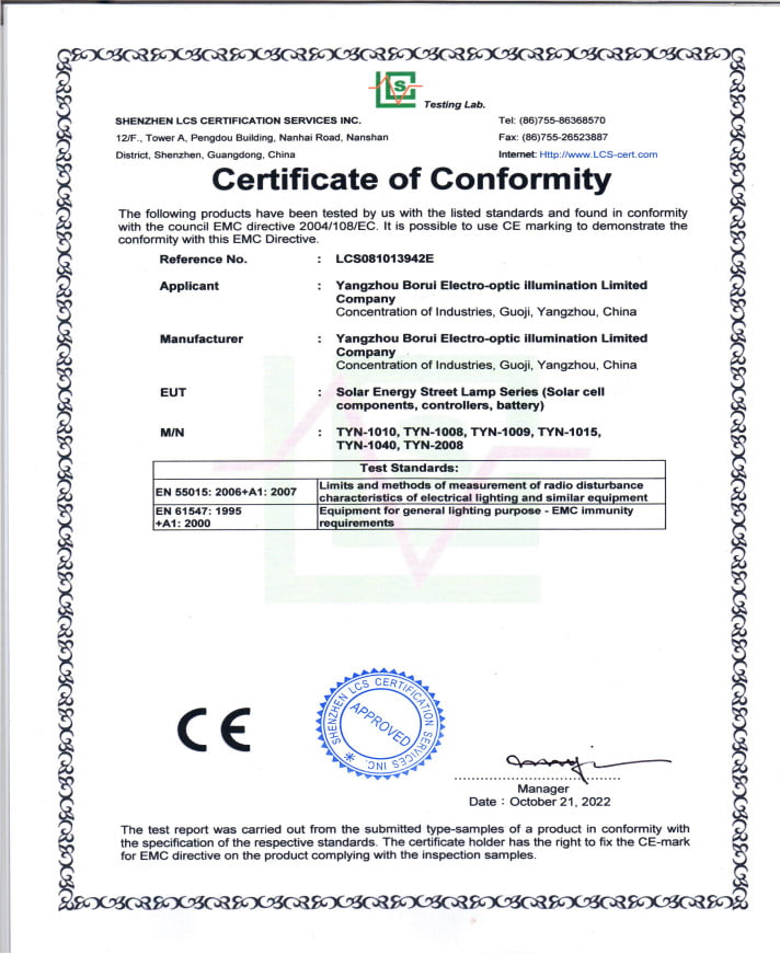 SASO Certificate for Middle East
