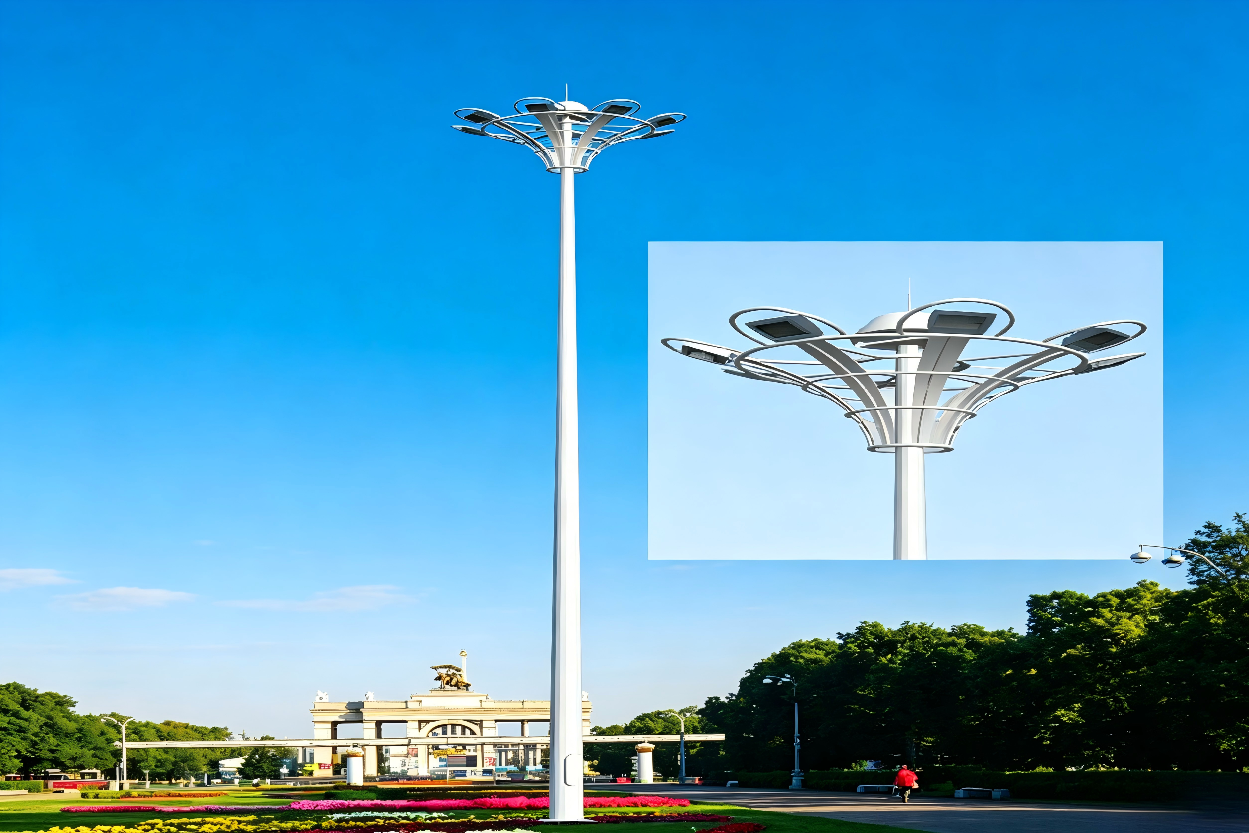High mast lights for industrial park