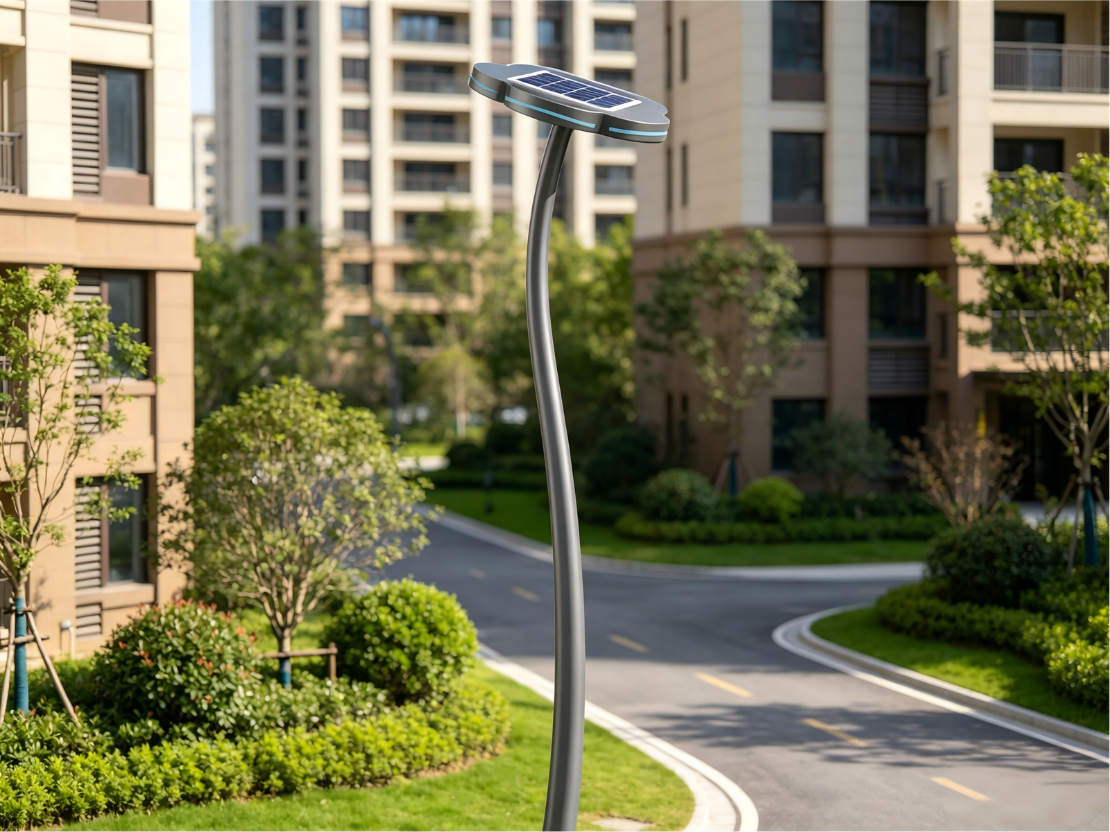 Anti-theft pole design and tamper-proof battery box