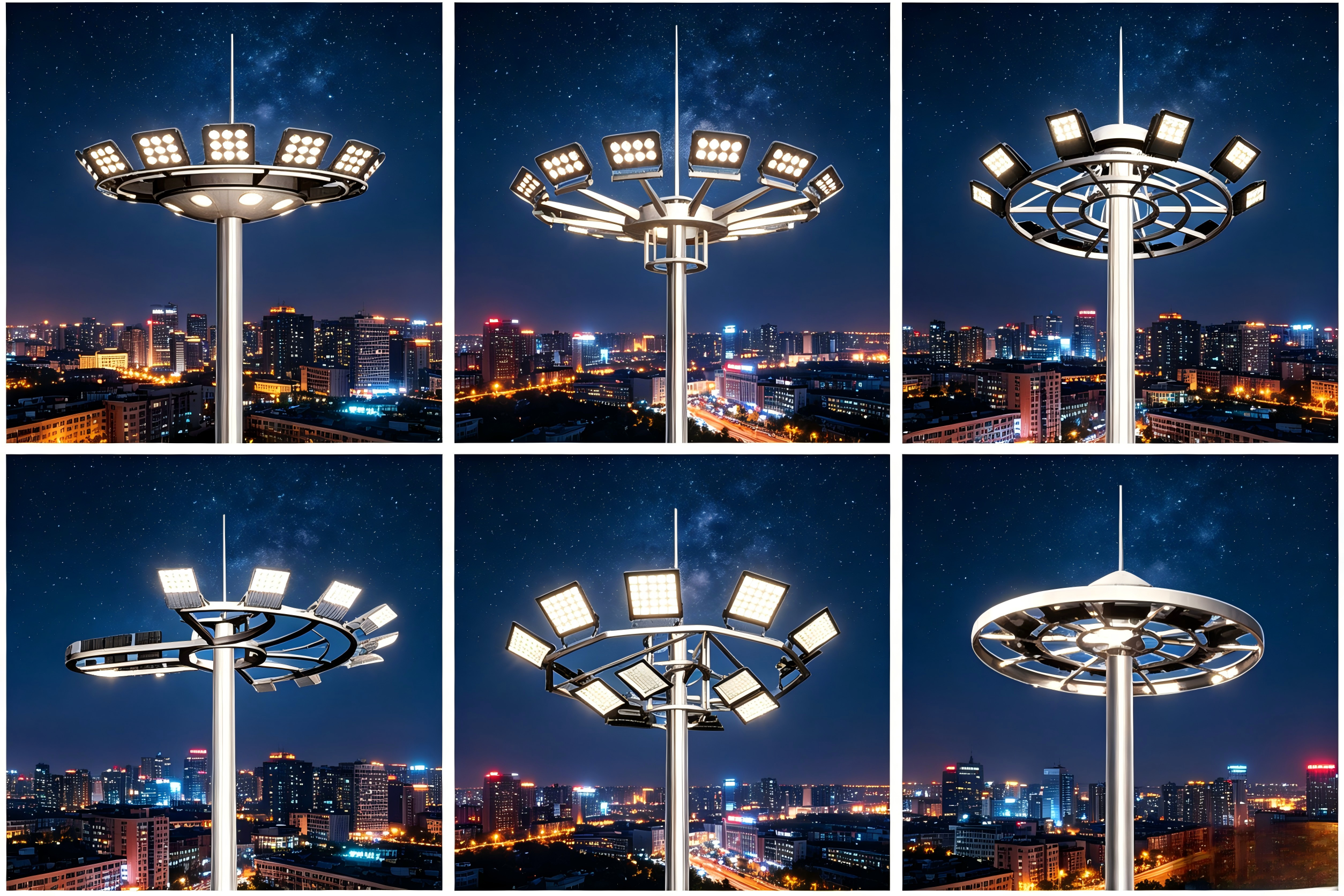 High mast lights for parking lot