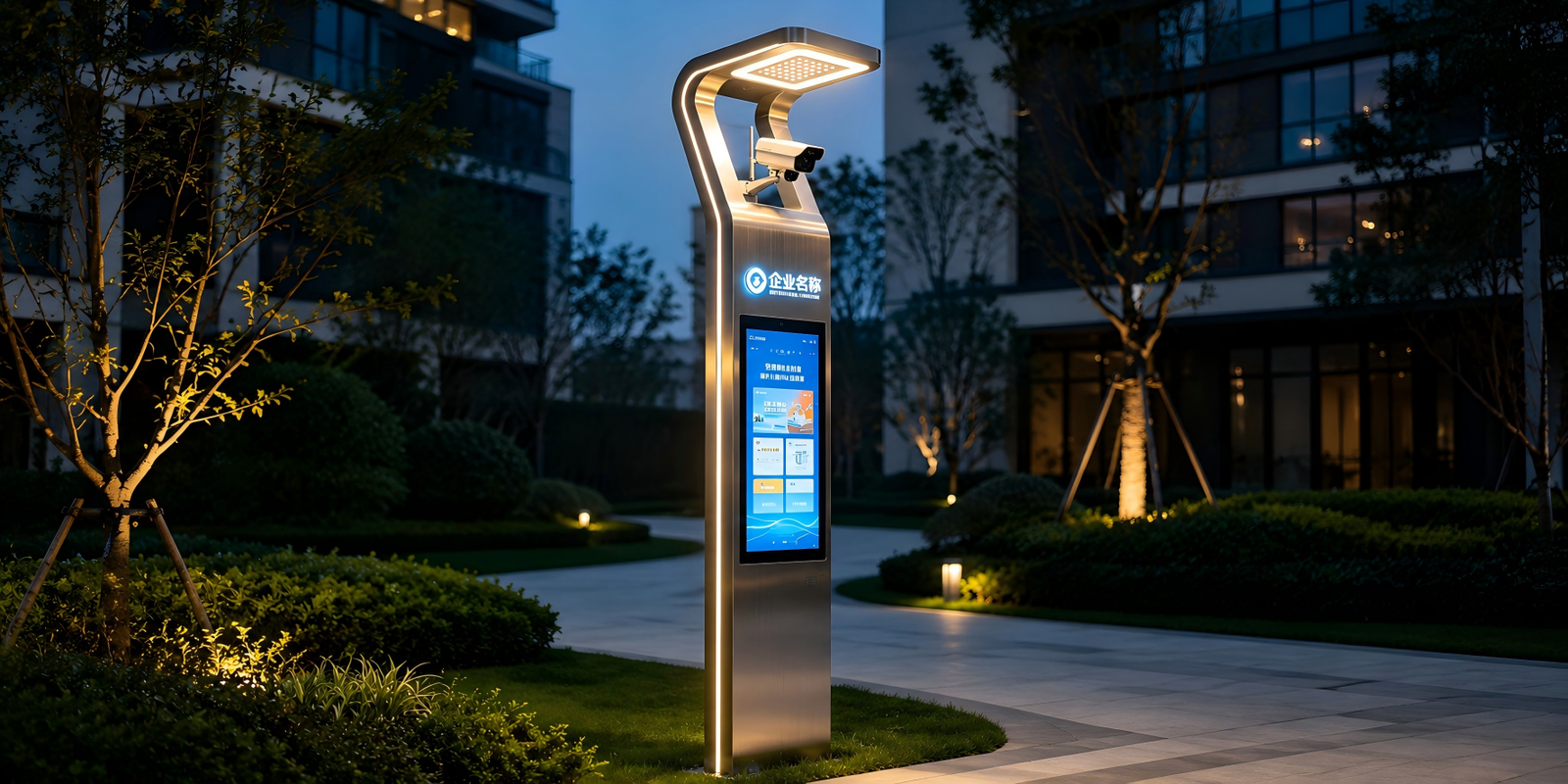 Commercial landscape lighting for hotels, shopping centers, and office parks with high-output LED area lights