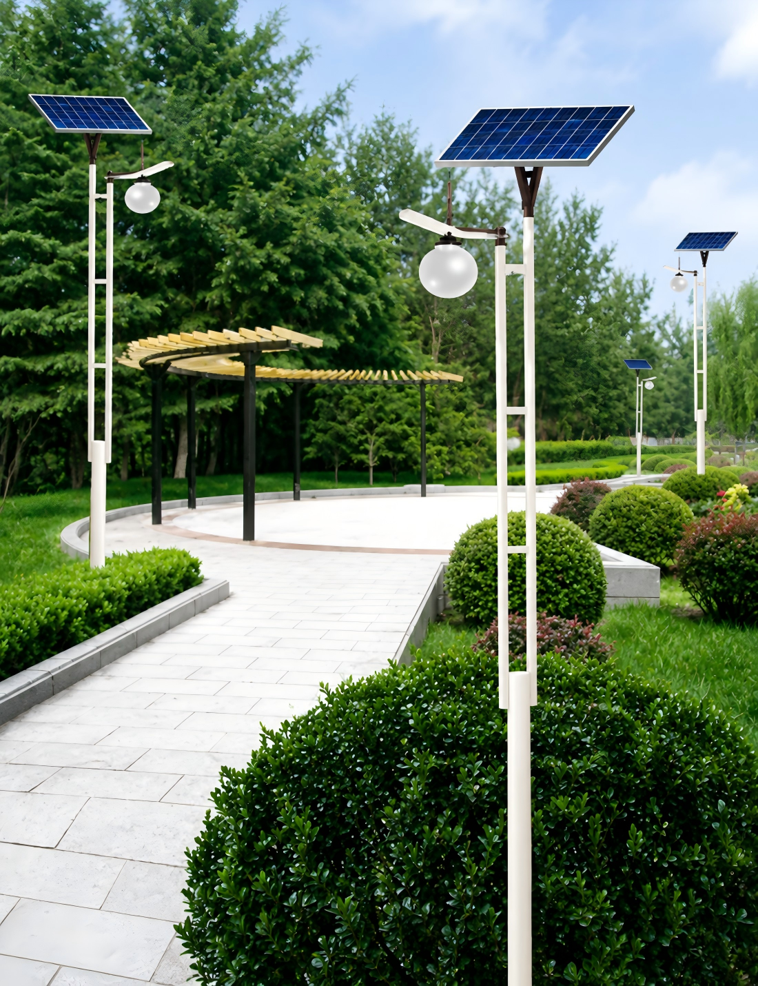 Public Street and Community Solar Landscape Lighting Project
