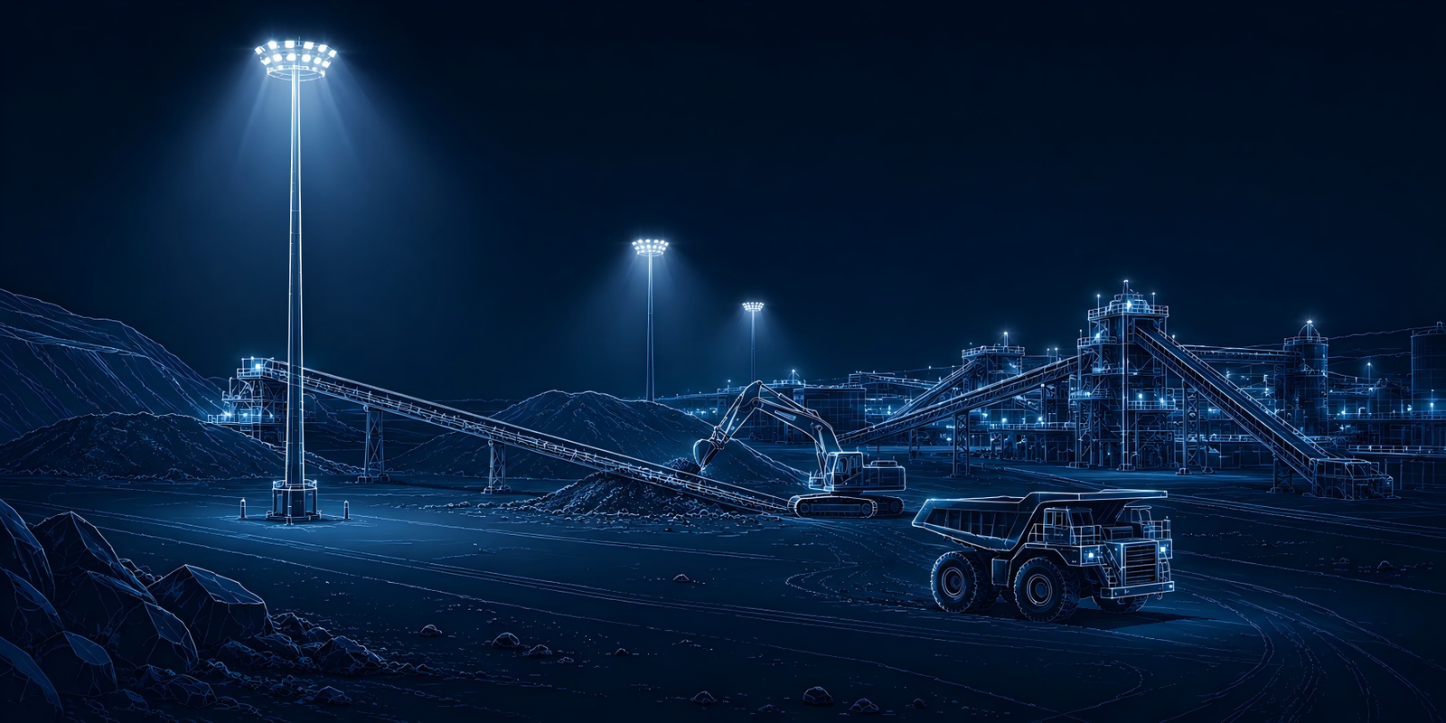 Mining and industrial site lighting