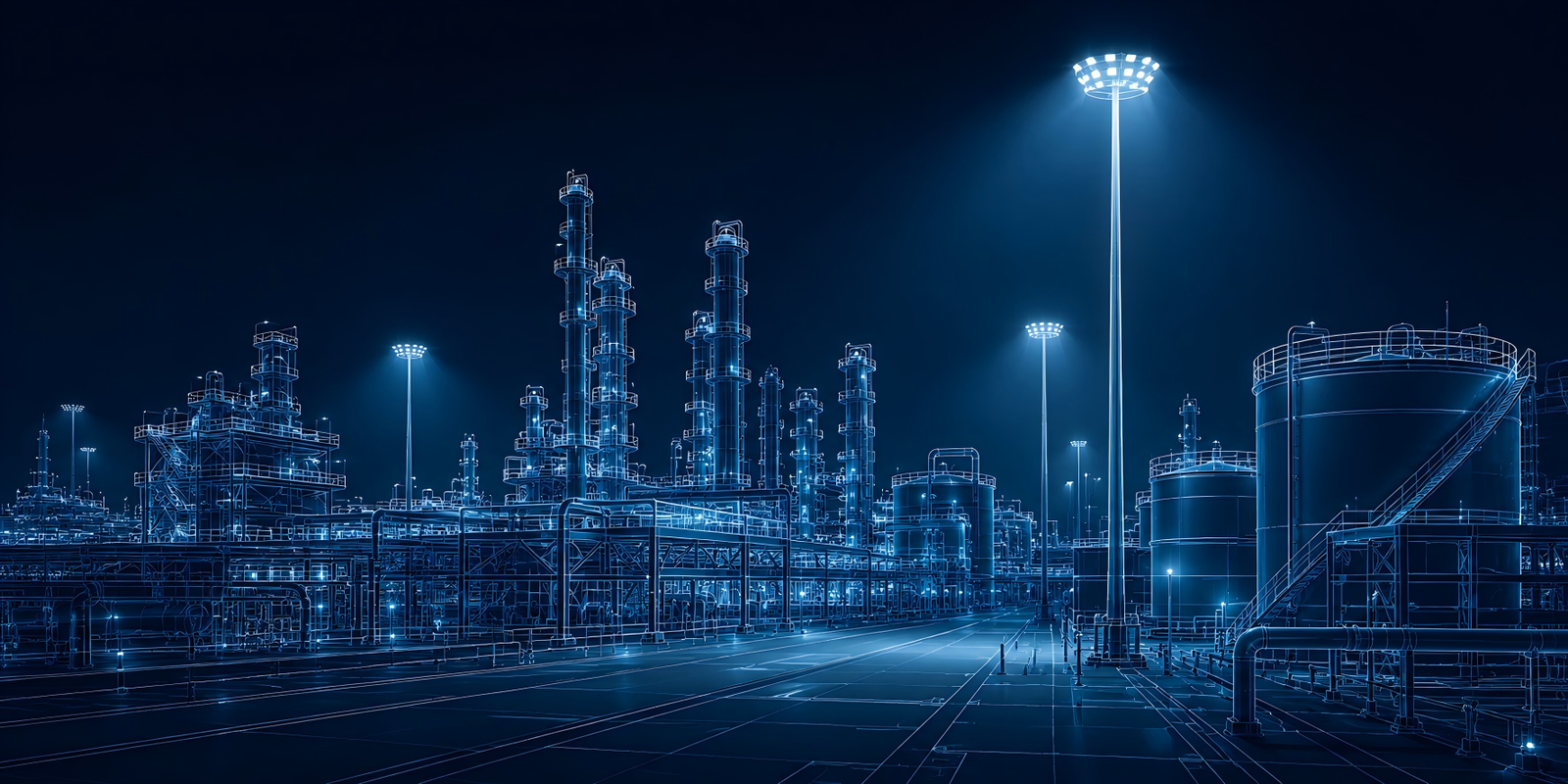Oil refinery and petrochemical plant lighting