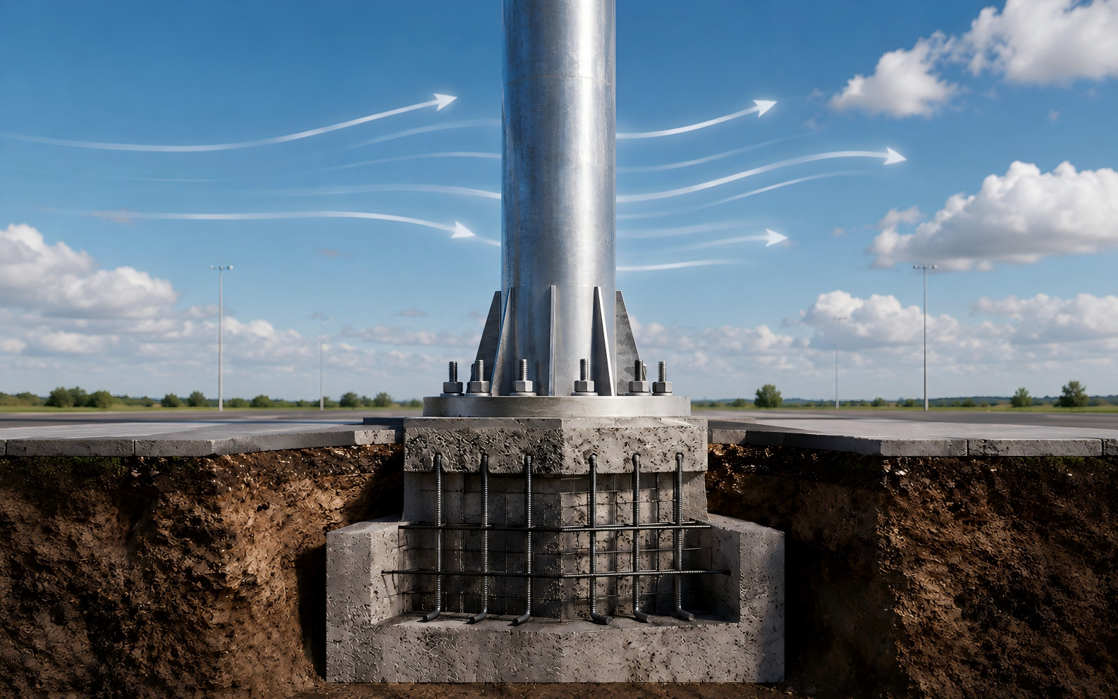 High Mast Wind Load and Foundation Design Basics