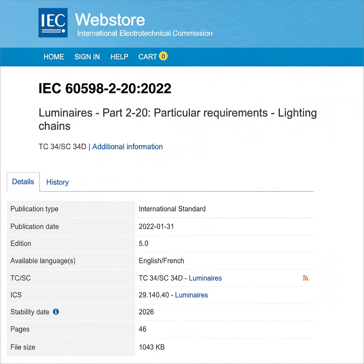 IEC 60598 Certification