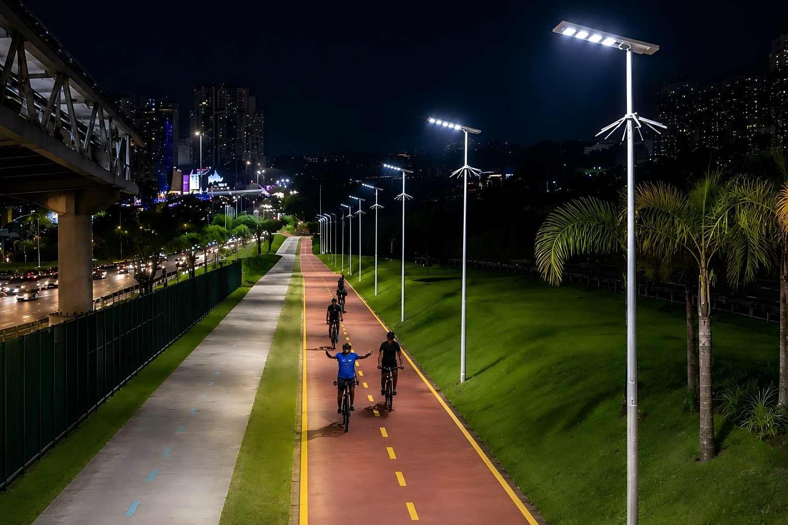 Solar street light project in Brazil