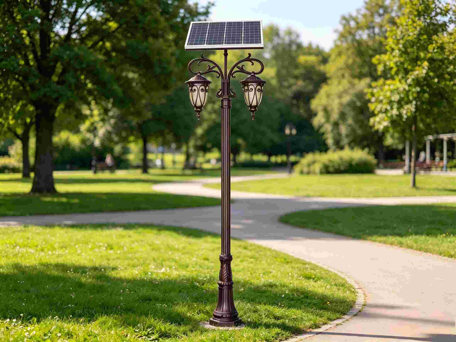 High wind resistance split solar street light for coastal areas