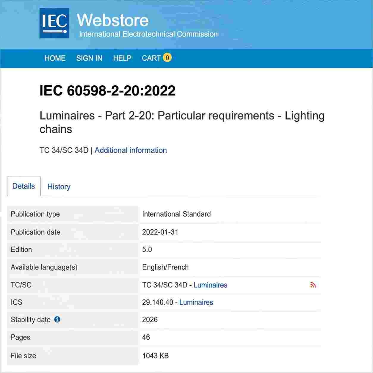 IEC 60598 Certification
