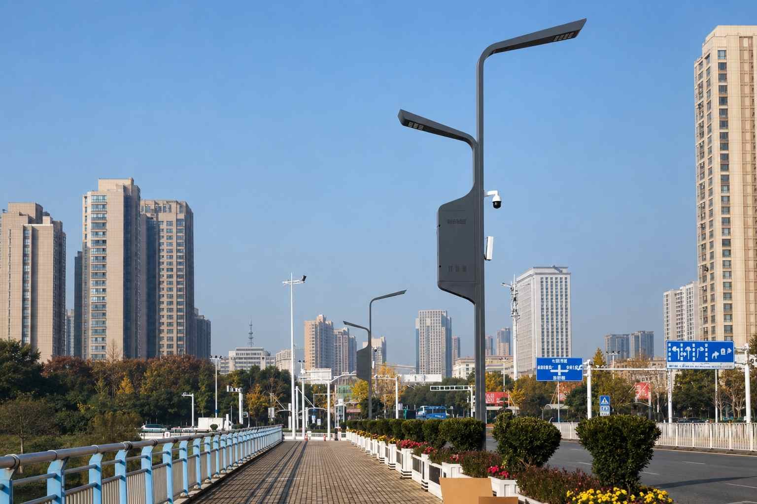 Industrial zone LED street light project EPC