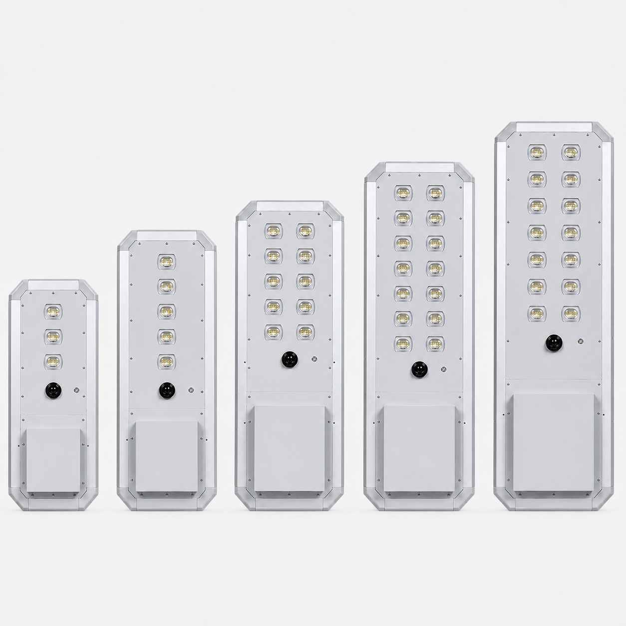 All-in-one solar street light fixture -- heavy-duty municipal grade