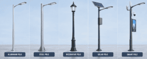 5 Street Light Pole Manufacturers to Evaluate for Municipal Highway and Solar Lighting Projects 2 Aluminum steel decorative solar and smart light pole product categories