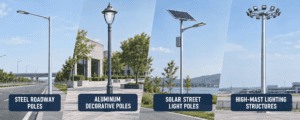 5 Street Light Pole Manufacturers to Evaluate for Municipal Highway and Solar Lighting Projects 1 Street light pole manufacturer categories for roadway, decorative, solar, and high-mast projects